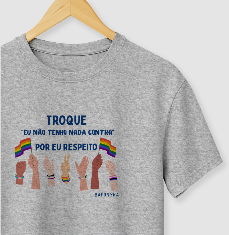 🗣️ Troque “eu não tenho nada contra” por eu respeito.