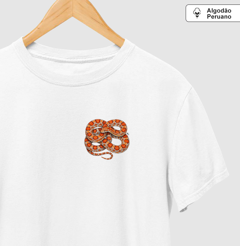 Répteis - Mini - Corn Snake - Algodão Peruano - Camiseta Algodão Peruano