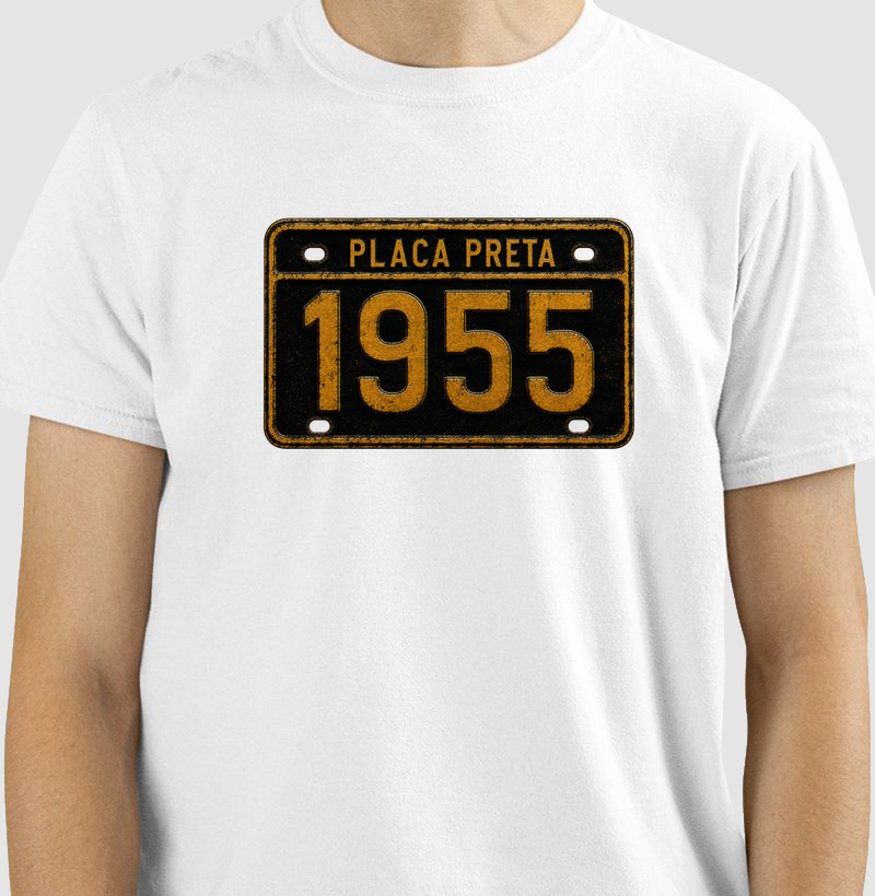 Camiseta Placa Preta 1955