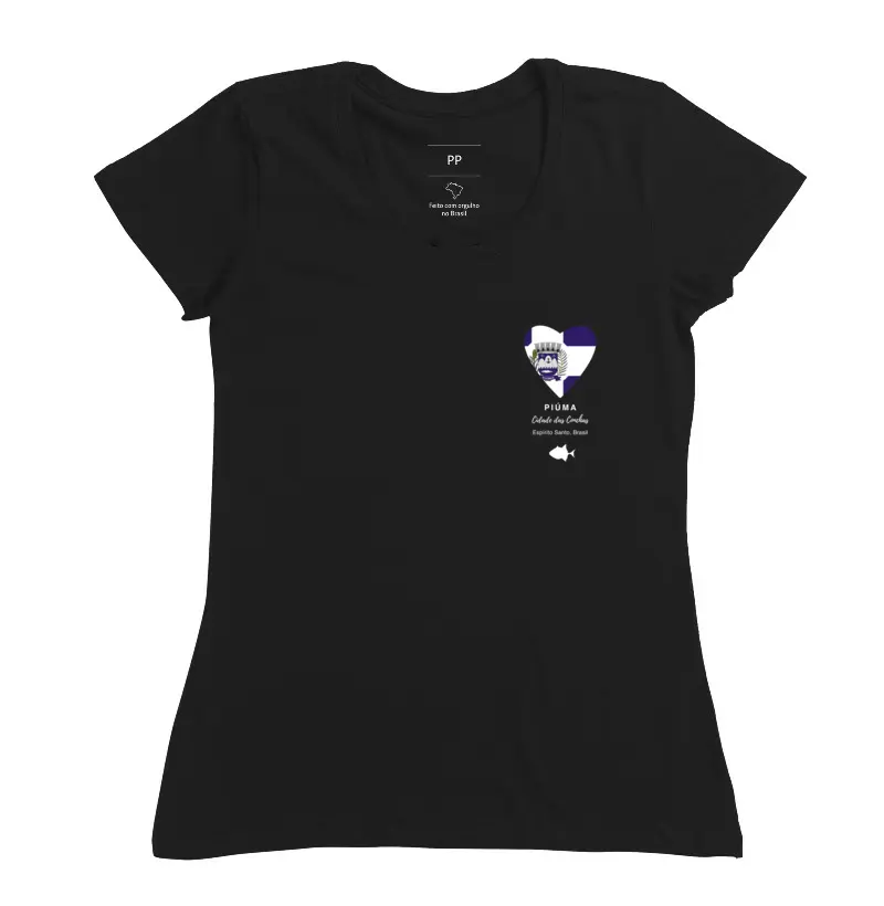 Cidades Piúma Coração Bandeira - Feminina - #27557