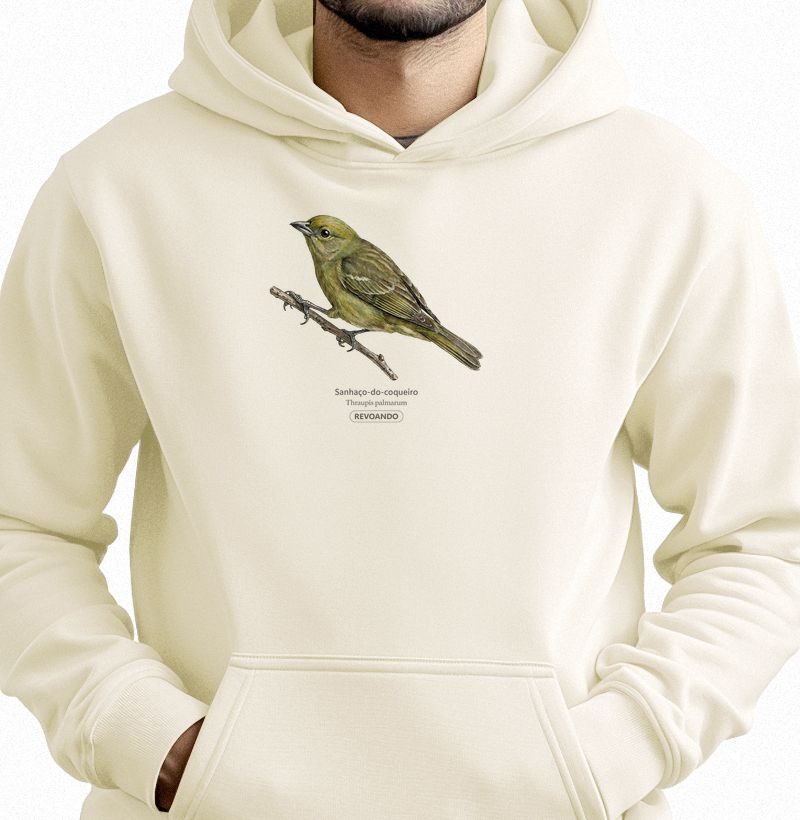 Traços Alados - Sanhaço-do-coqueiro - Moletom Hoodie