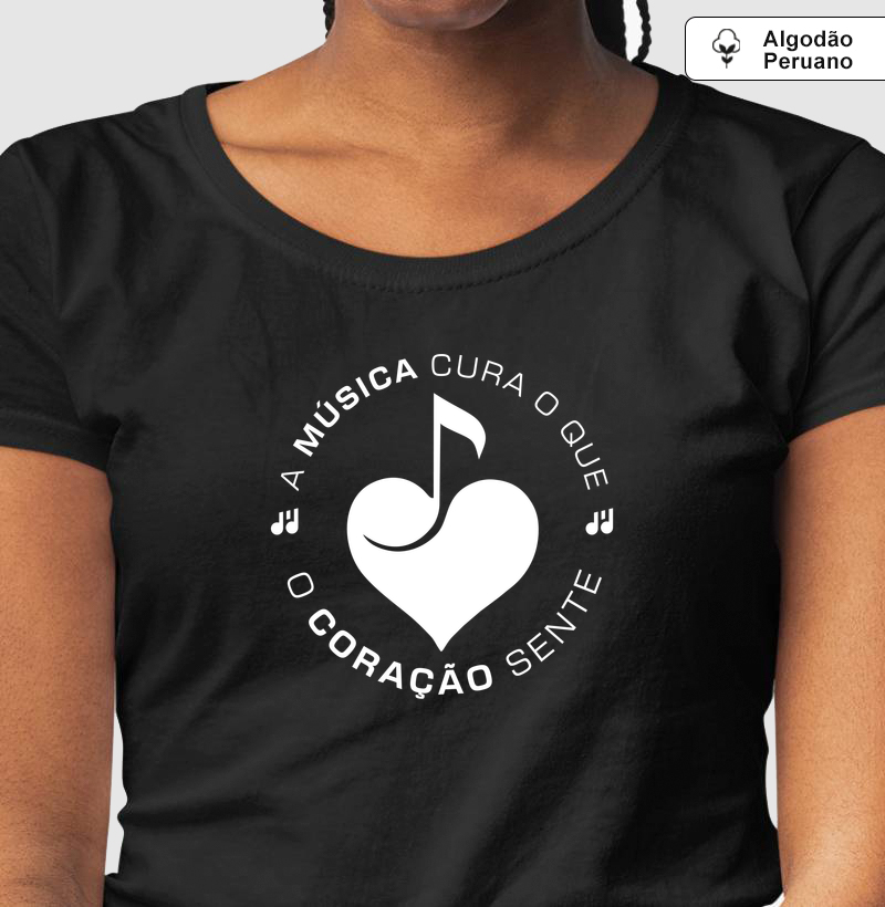 A música cura o que o coração sente.