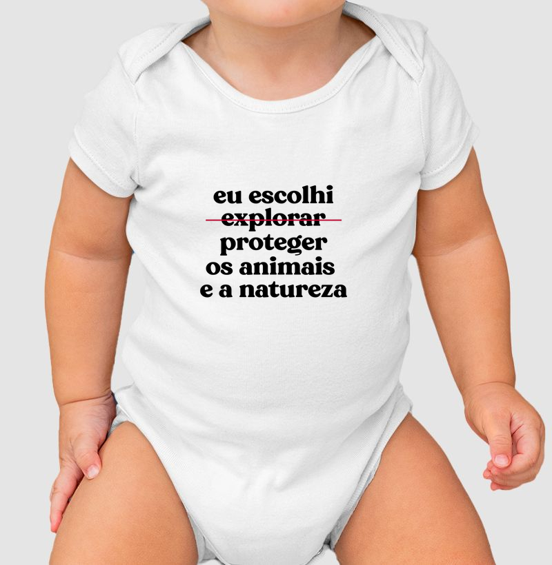 Eu escolhi proteger os animais e a natureza