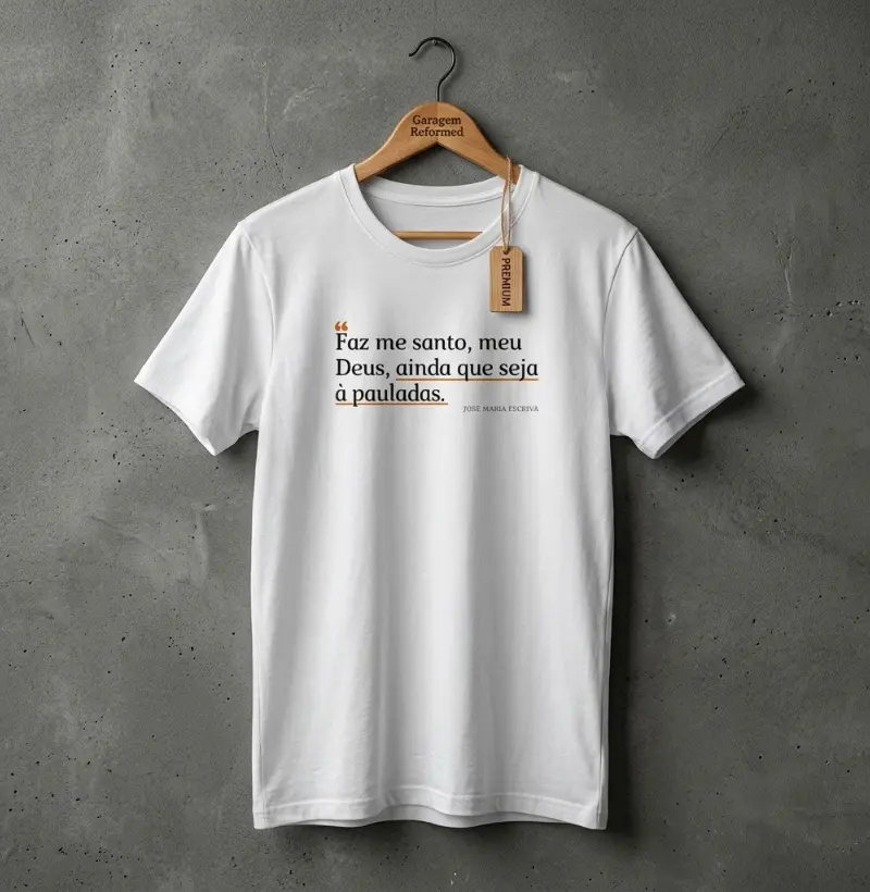 "Faz-me santo, meu Deus" - Camiseta