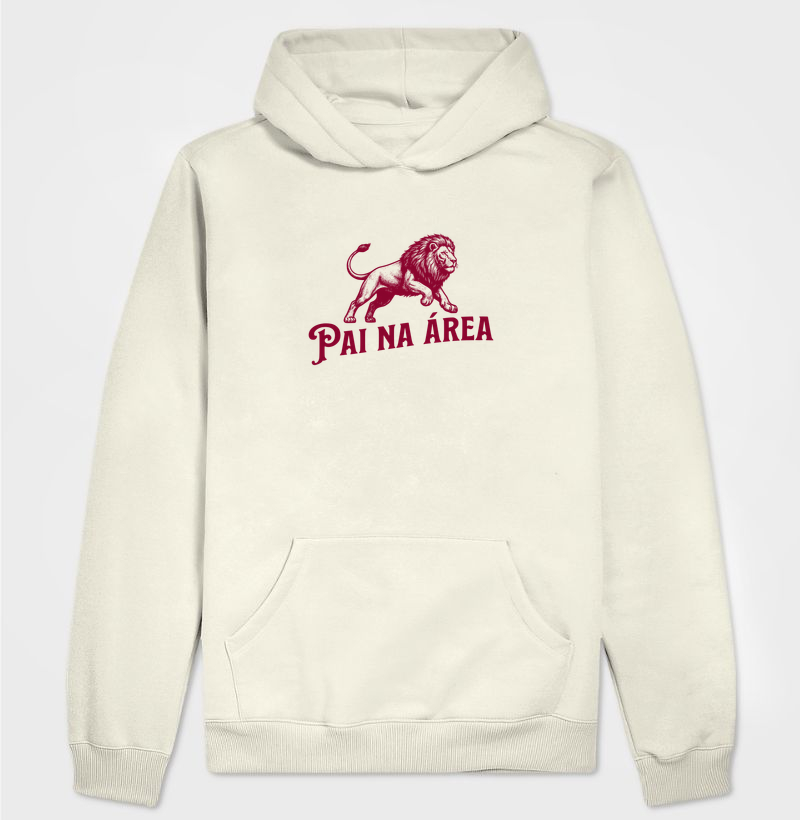 Hoodie moletom Pai na área - ilustração vinho - Algodão Premium