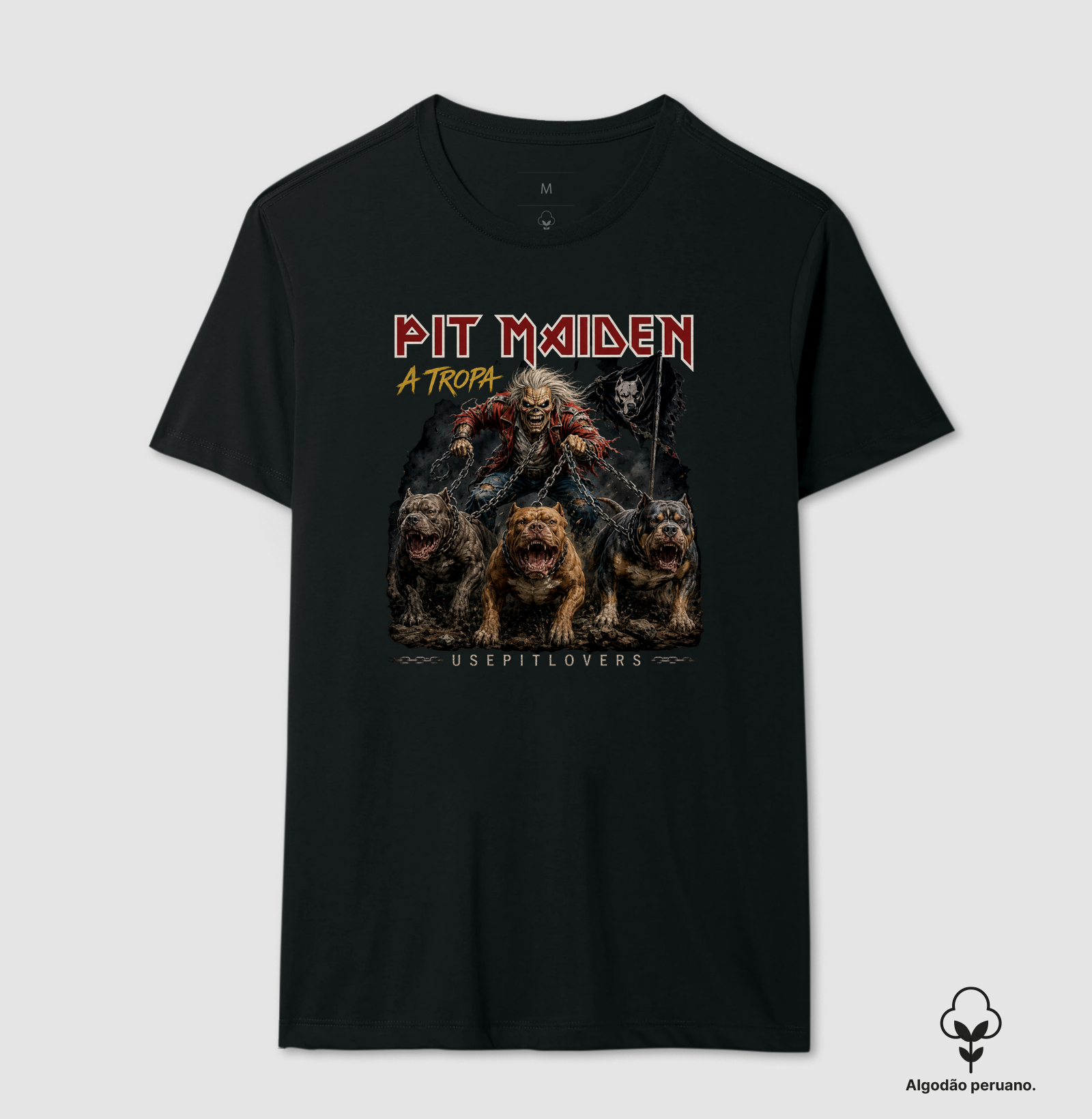 PIT MAIDEN A TROPA - Camiseta Algodão Peruano