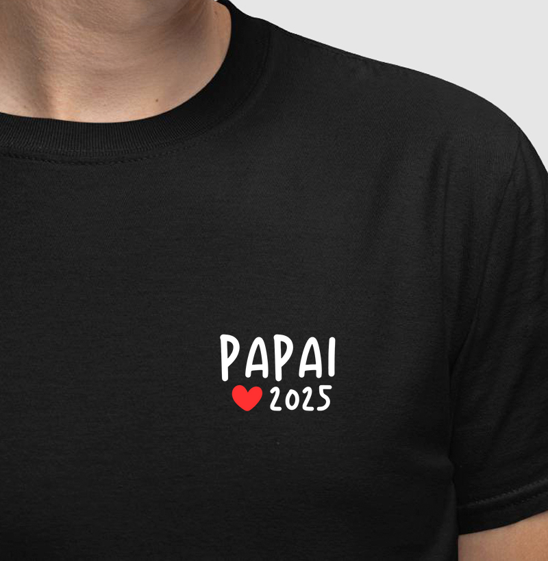 Papai 2025 - coração vermelho (minimalista)