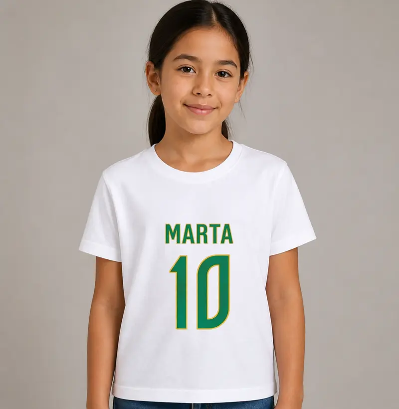 Marta 10 — Futebol Feminino - Camiseta Infantil