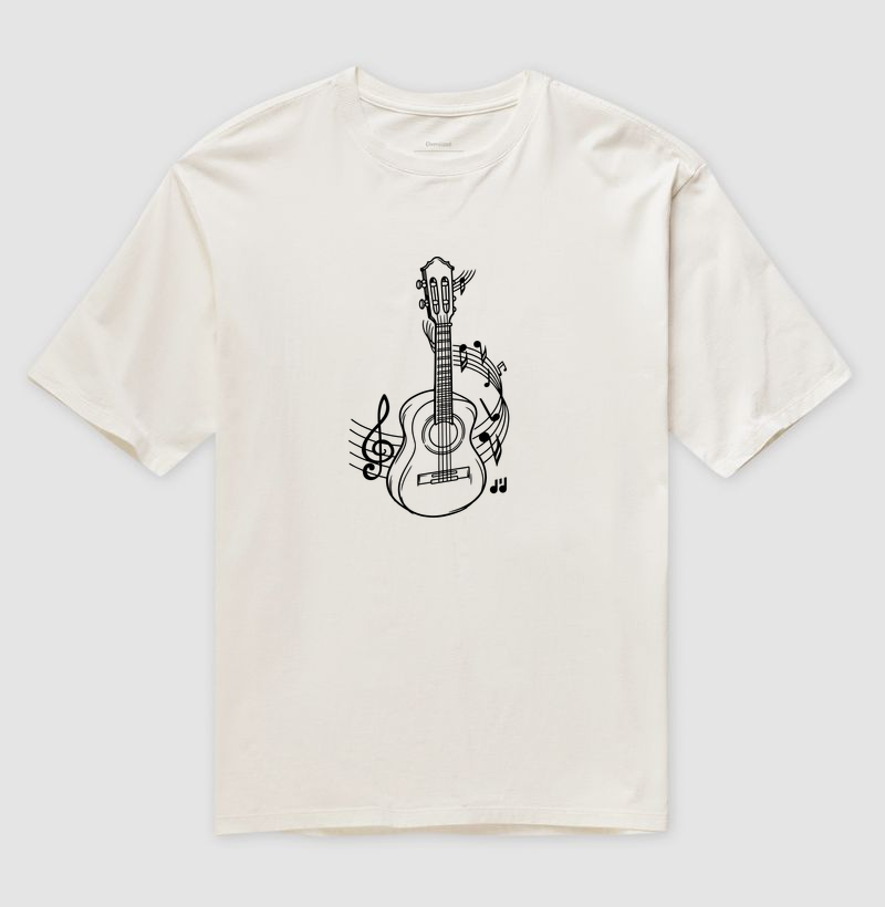 Cavaco Pauta e Notas - Camiseta Oversized