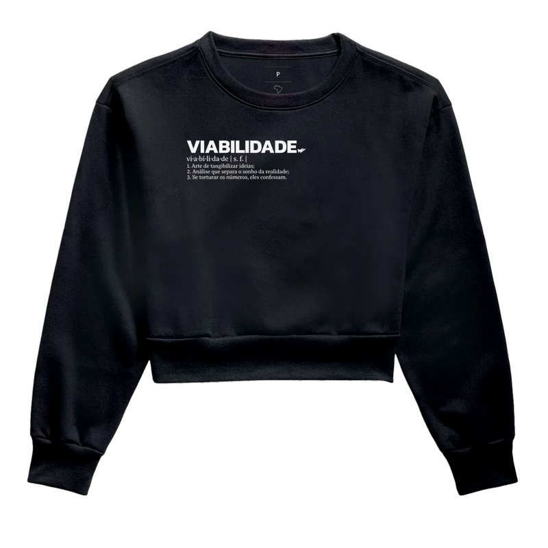 VIABILIDADE - Cropped Moletom