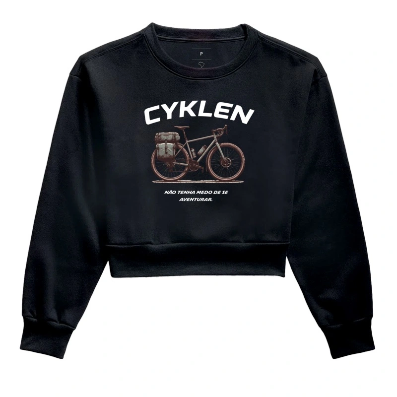 MOLETOM CROPPED CYKLEN GRAVEL