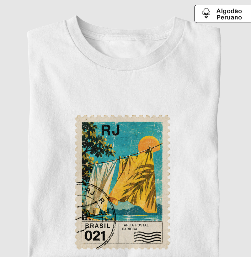POSTAL CARIOCA - Camiseta Algodão Peruano