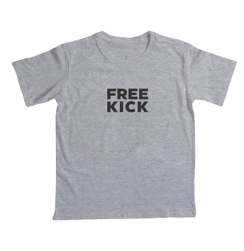 CAMISETA INFANTIL FREE KICK CINZA - Camiseta Infantil