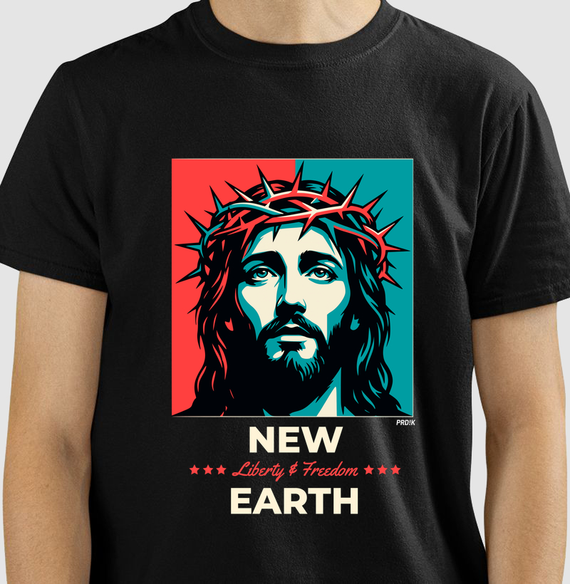 Camiseta Algodão com Estampa - New Earth City