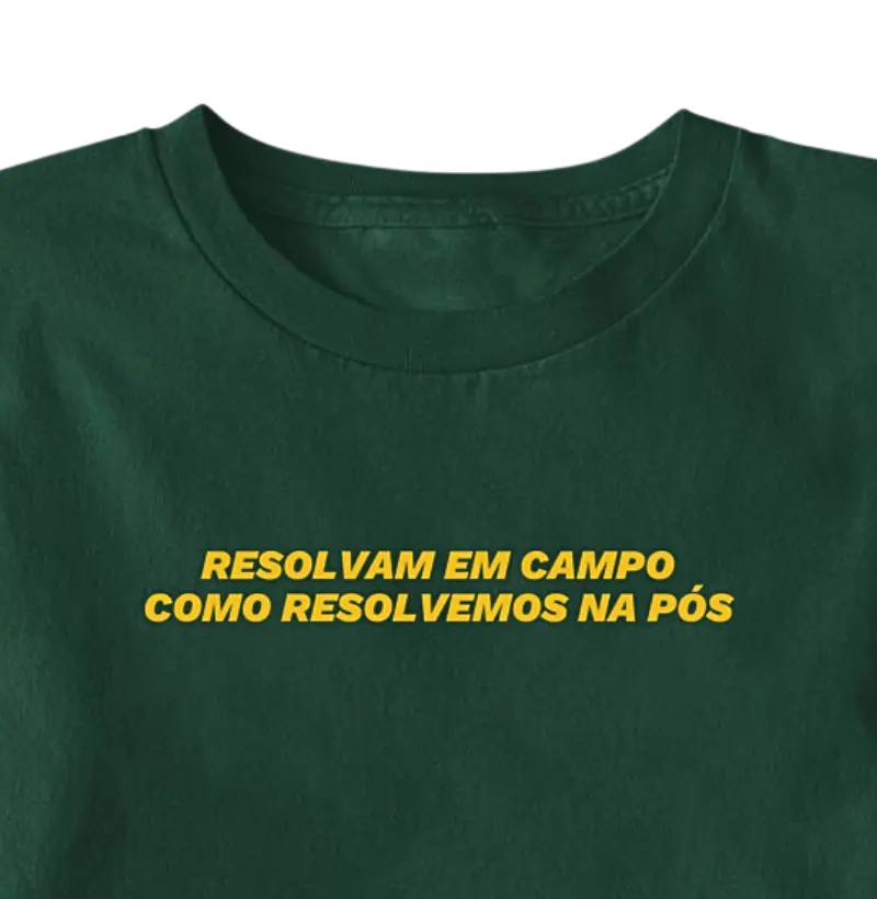 Resolvam em campo como resolvemos na pós