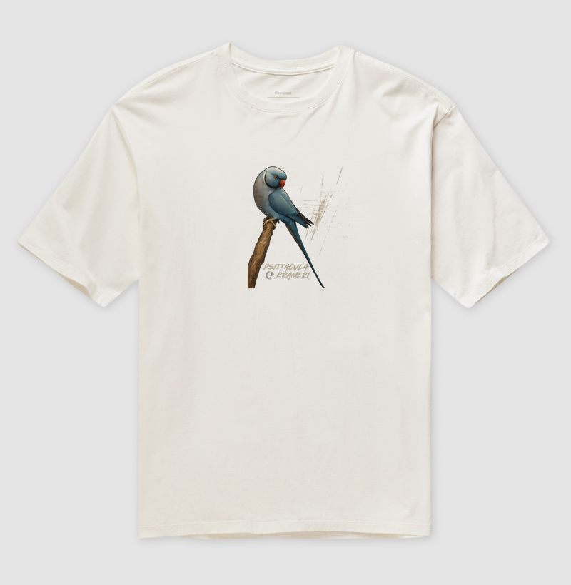Camiseta Oversized - Psittacula Krameri