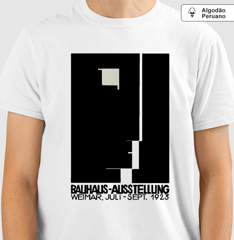 Camiseta Bauhaus Weimar 1923 Design Modernista Minimalista Premium