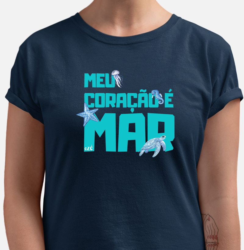 Meu coração é mar - Camiseta