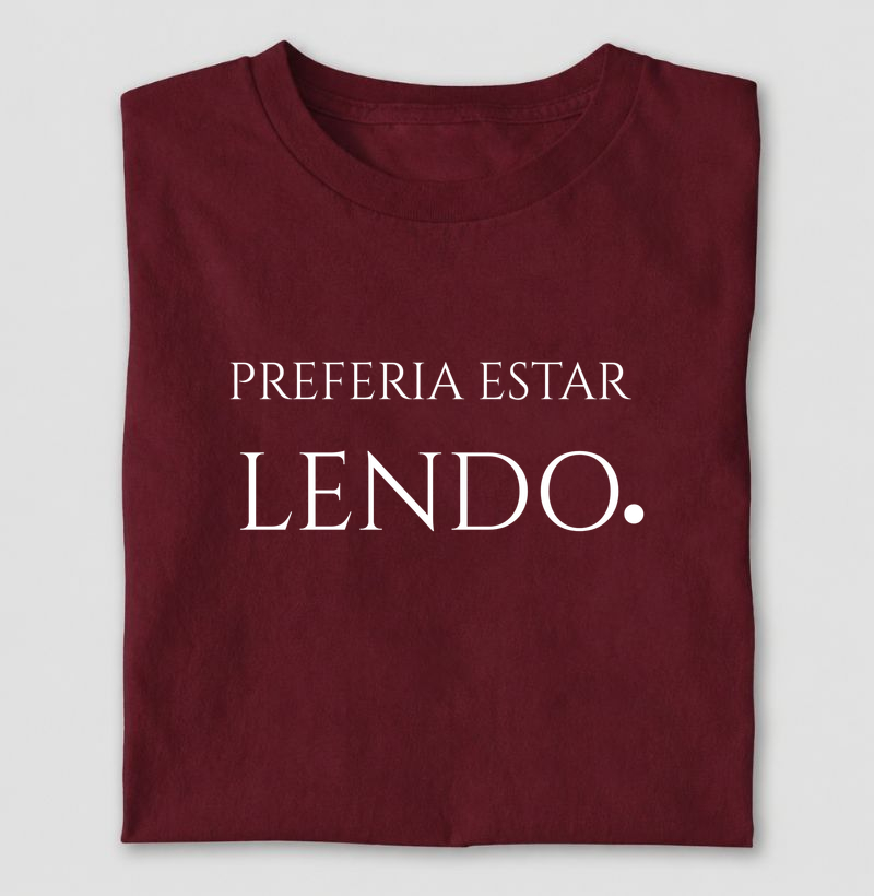 PREFERIA ESTAR LENDO