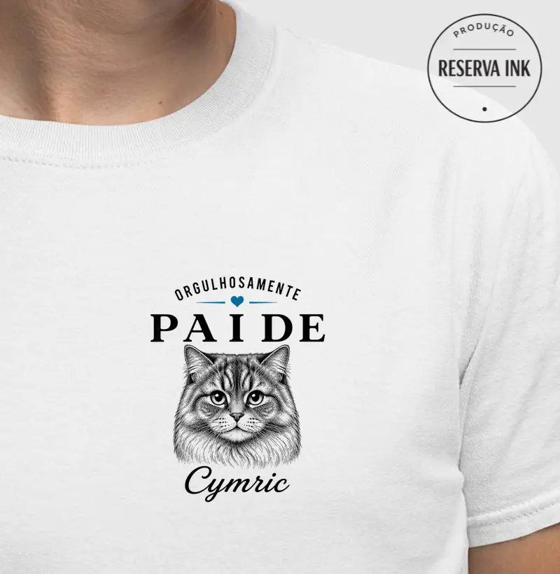 Orgulhosamente Pai de Gato Cymric