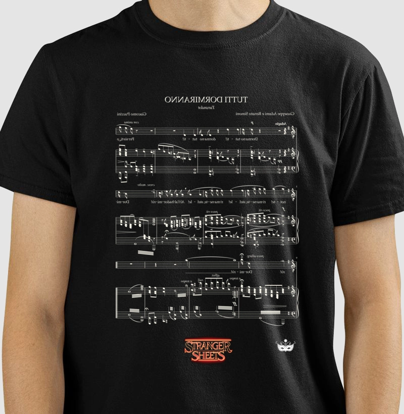 Nessun Dorma Invertido - Turandot - Stranger Sheets - Camiseta Premium