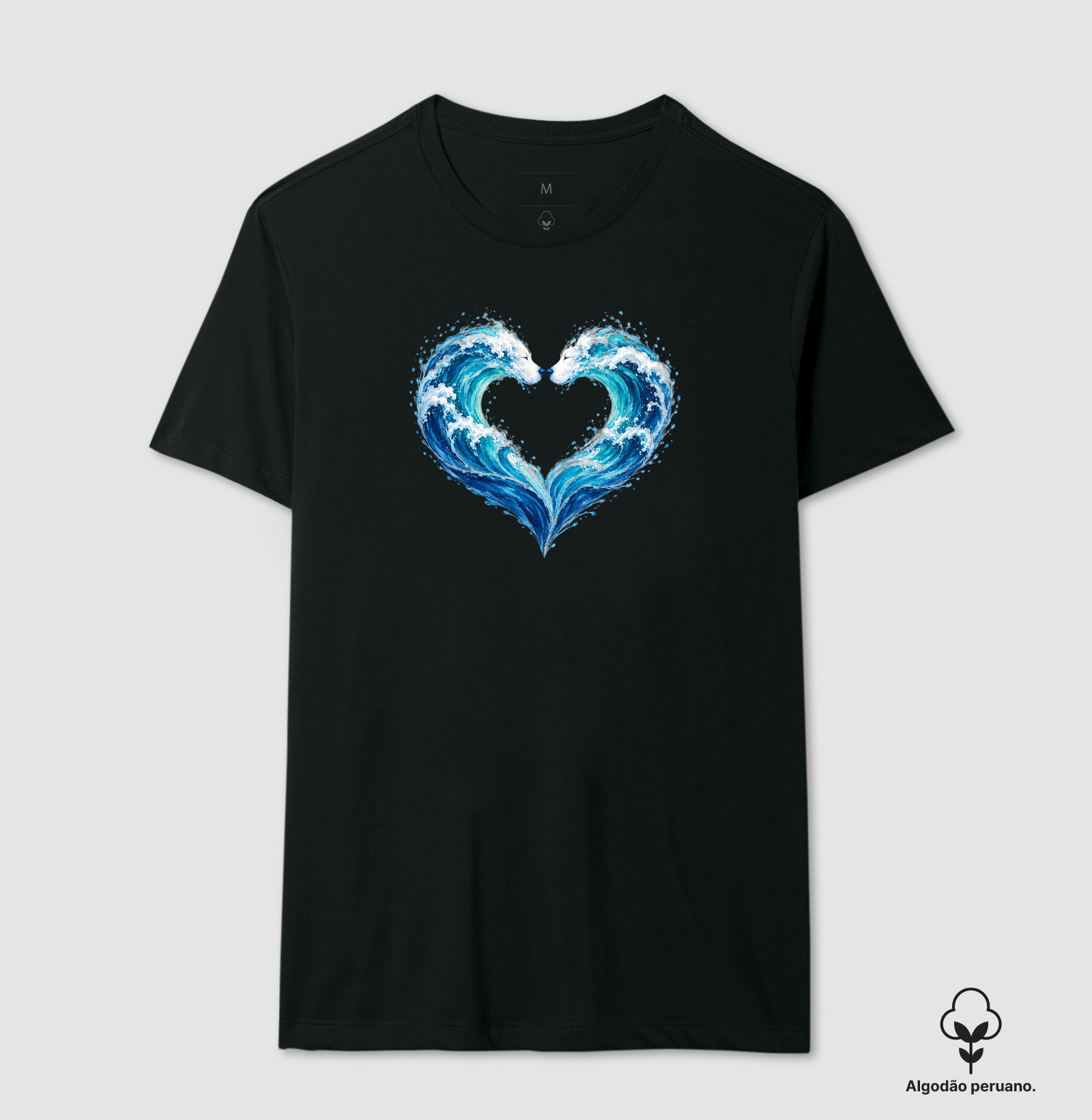 Dois Mares, Um Encontro - Camiseta Algodão Peruano