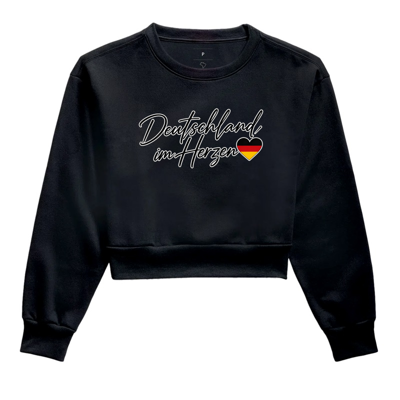 Deutschland im Herzen” — “Alemanha no coração - Cropped Moletom