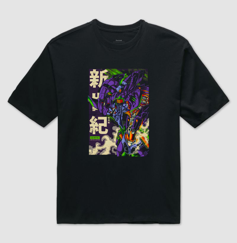 Camiseta Oversized Ryuzen — Neon Mecha