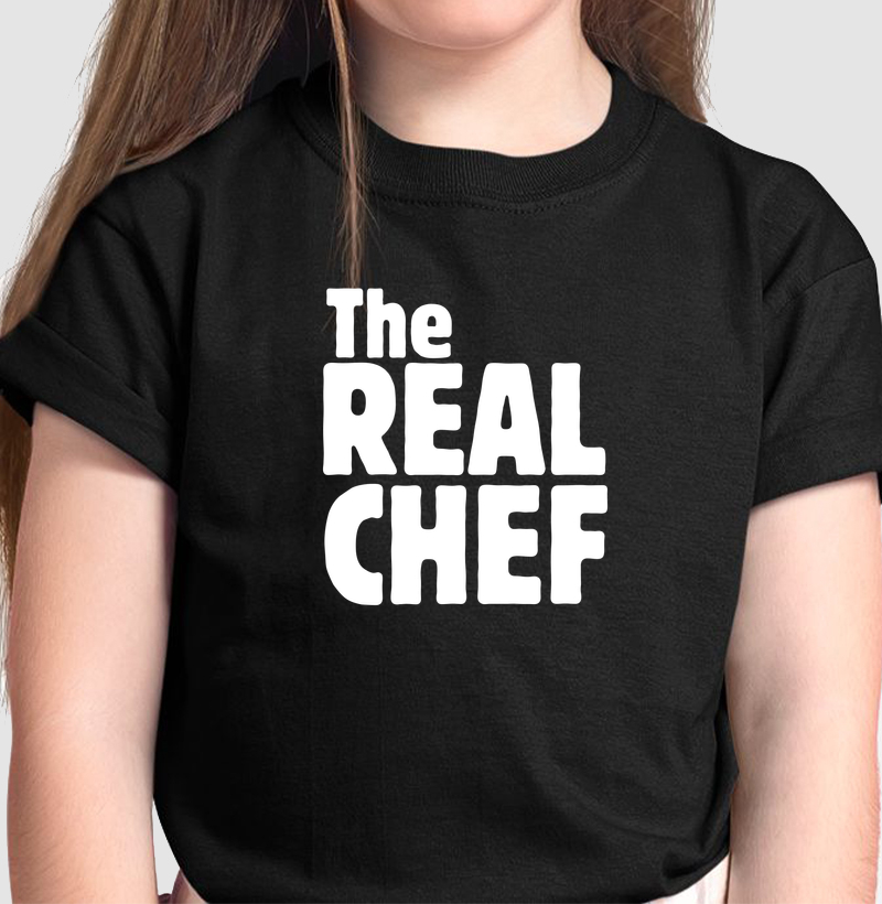 Camiseta Infantil The Real Chef — Kit Cozinheiro da Família