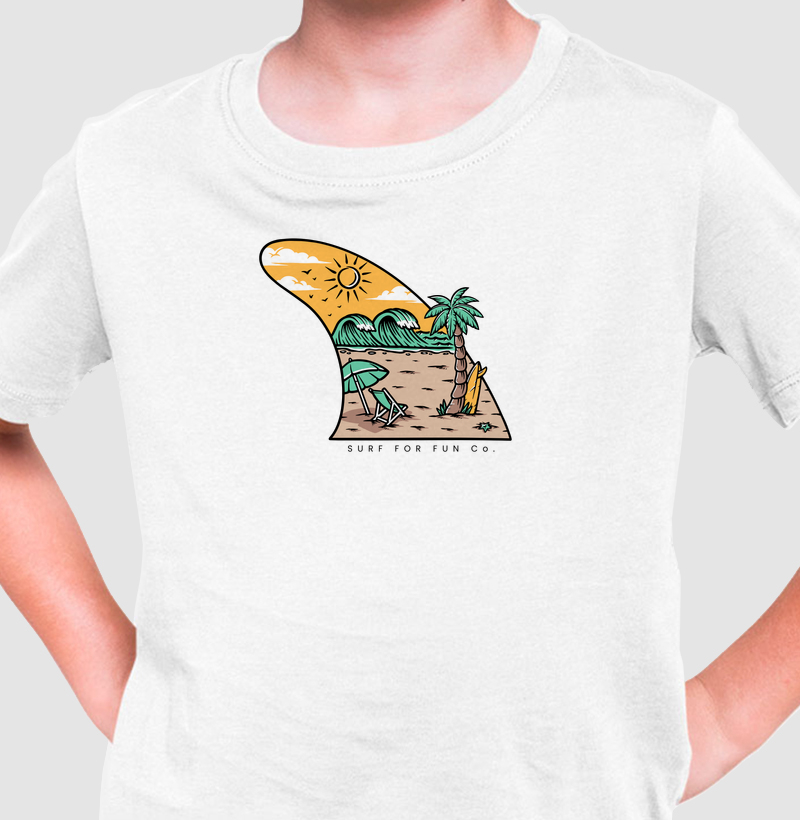 Camiseta Infantil - Quilha estilosa | Surf For Fun Wear