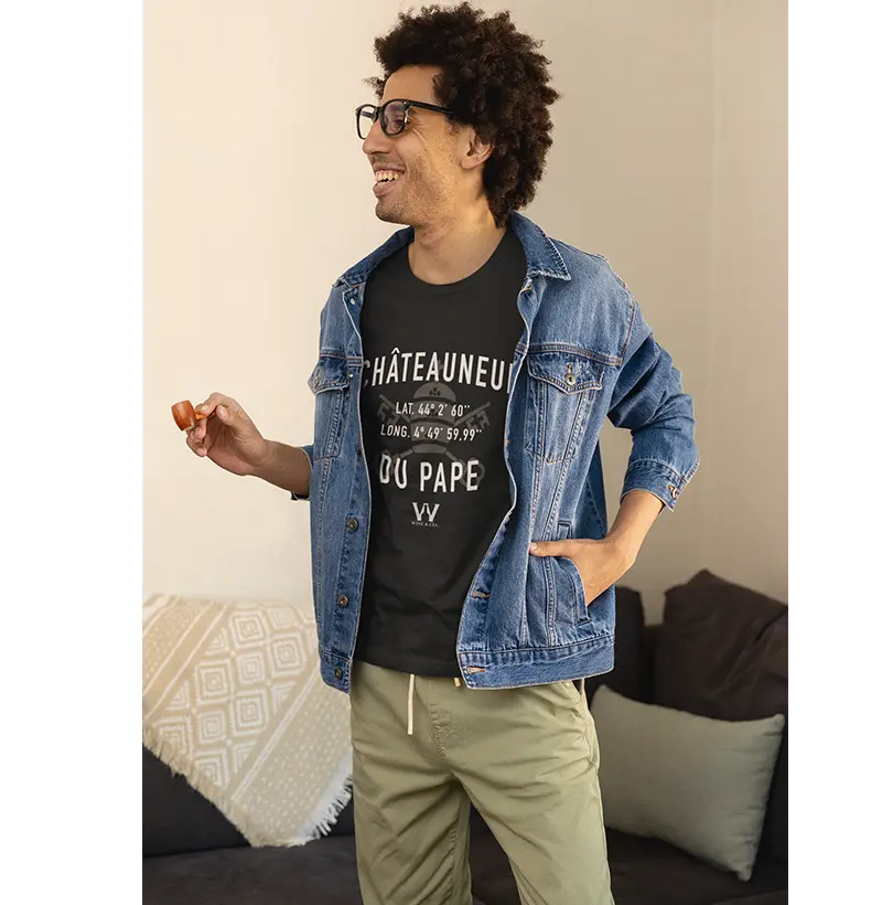 Camiseta AOC Chateauneuf Background Wine e Cia 1