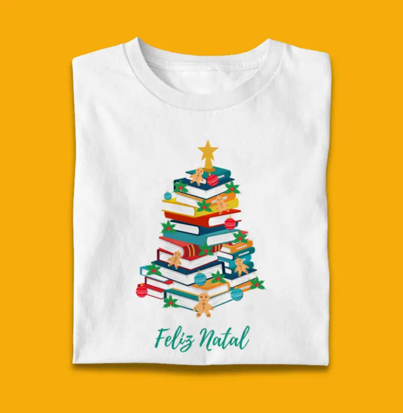 Árvore de natal de livros