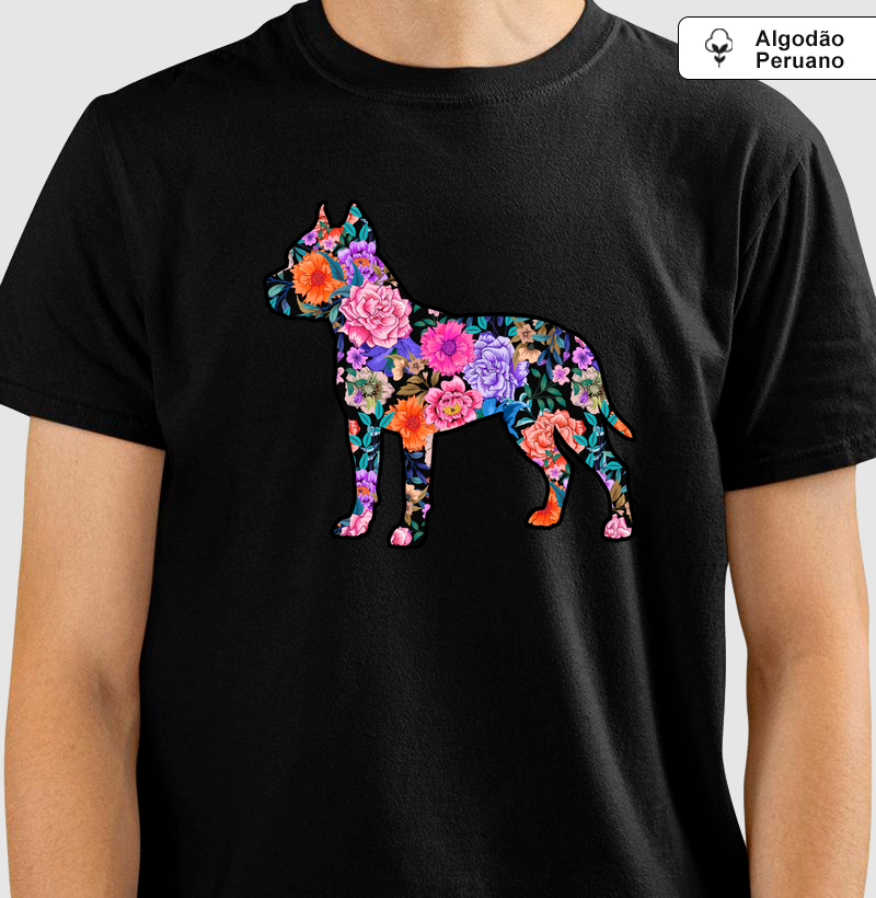 Camiseta Pitbull Floral - Pelo & Pano