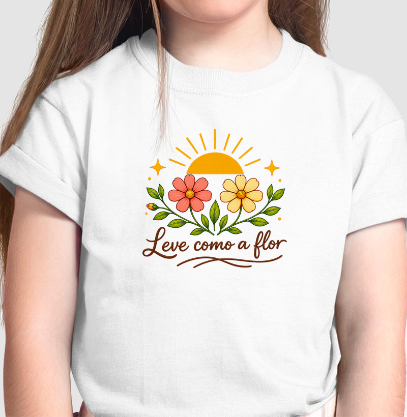 Camiseta Leve como a flor