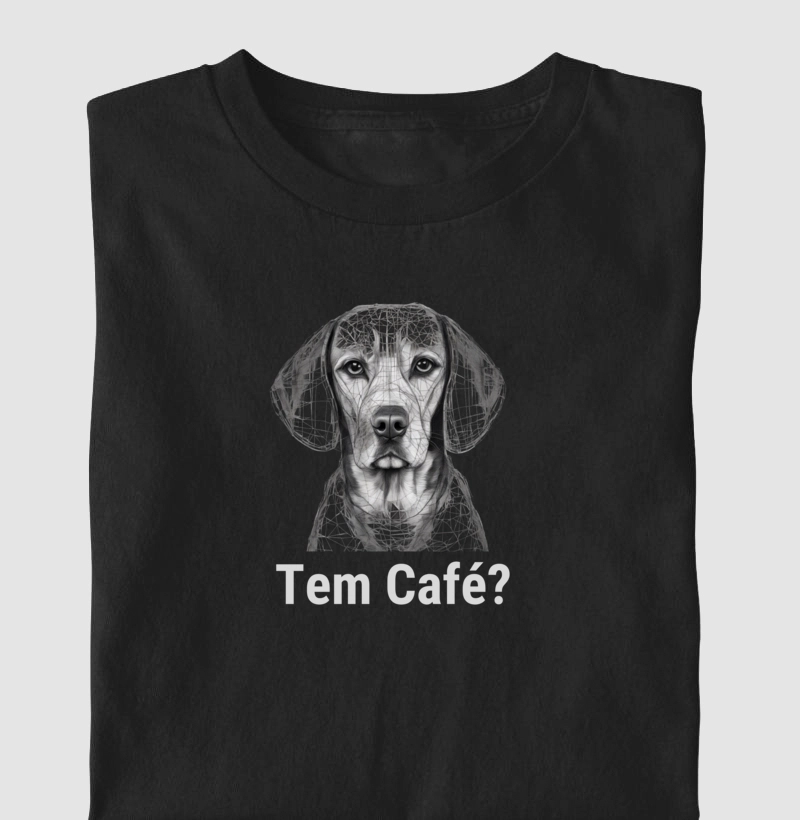 Camiseta Tem Café Beagle Algodão Nacional