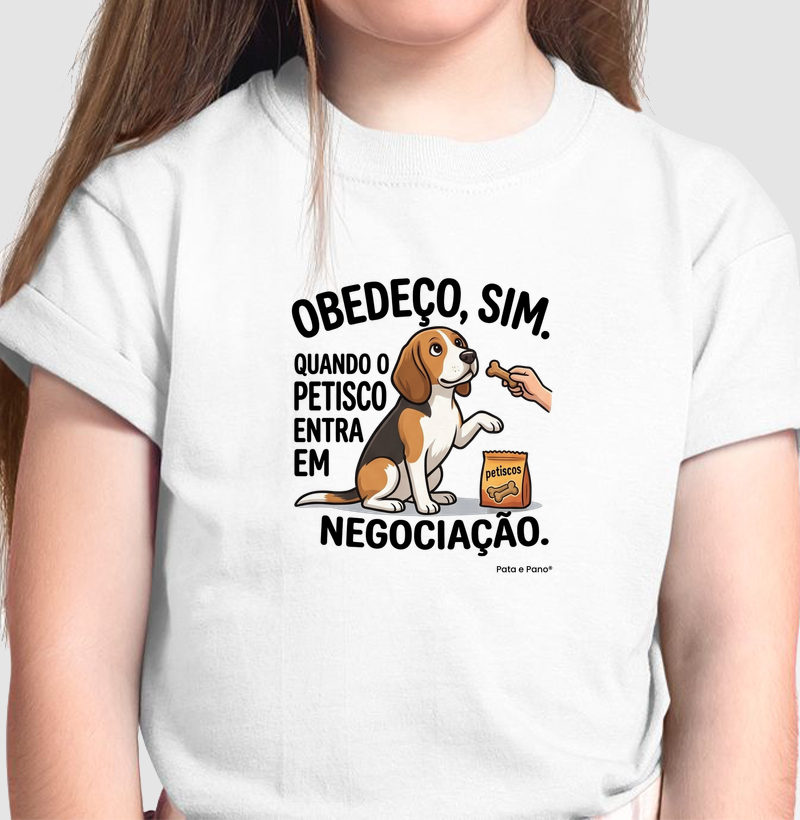 CAMISETA INFANTIL BORDER COLLIE OBEDEÇO