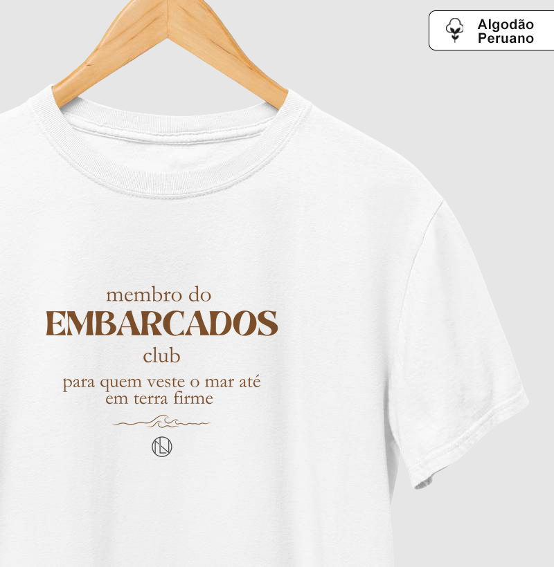 Camiseta algodão peruano Embarcados Club