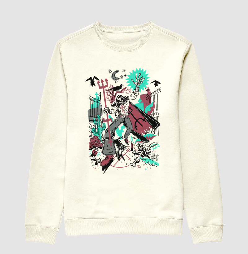 Suéter Moletom Tatá Caveira Vianna Maria Patuá