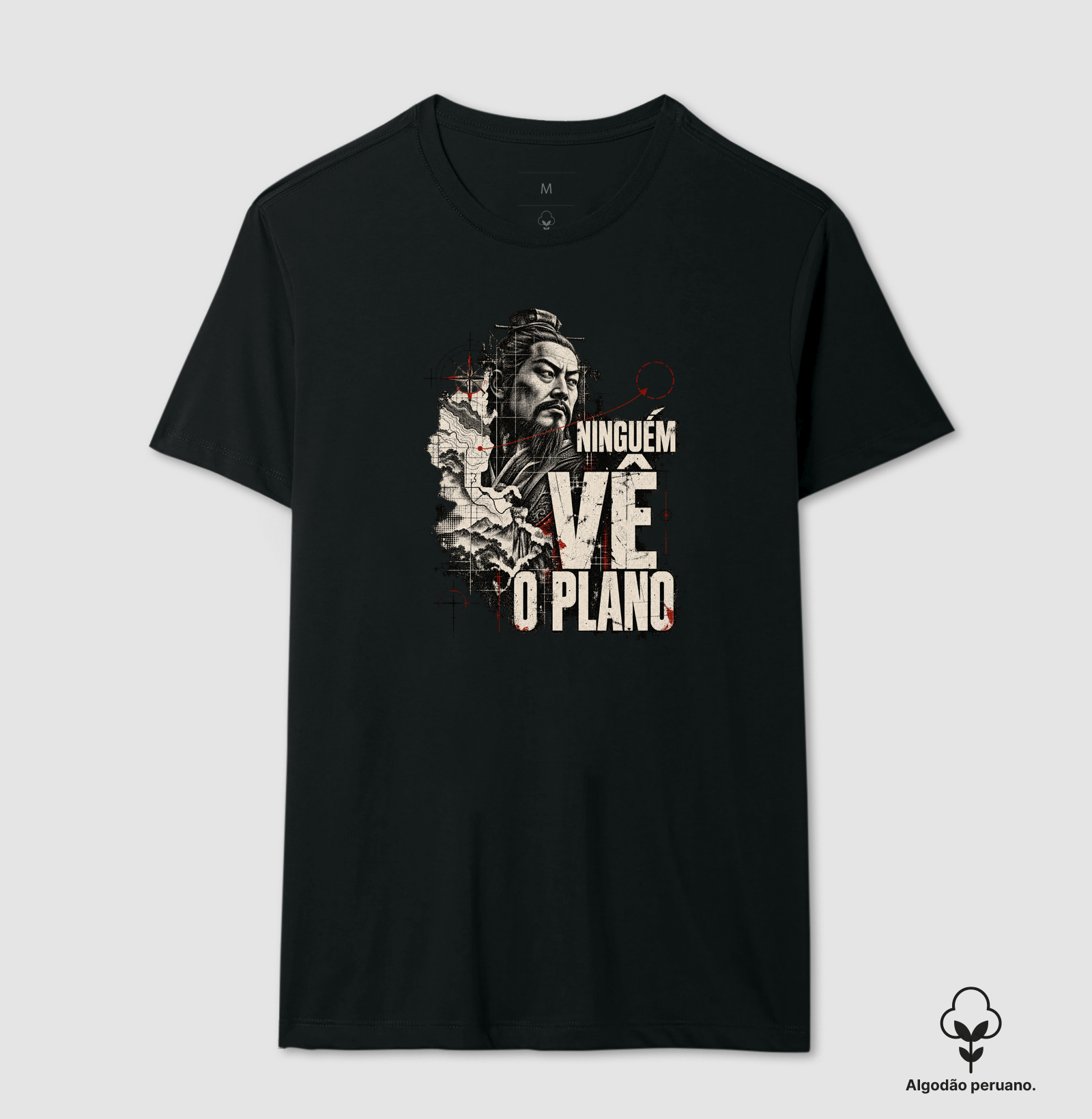 Sun Tzu - Ninguém Vê o Plano - Camiseta Algodão Peruano