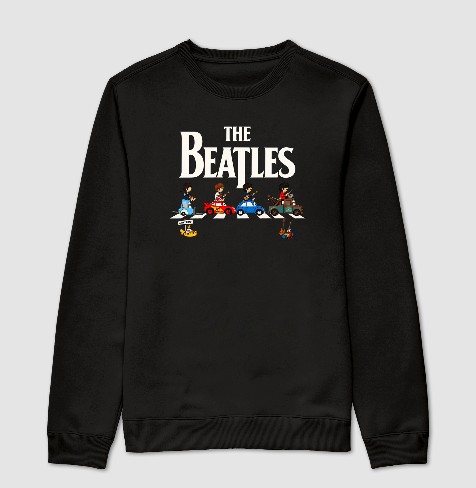 Colab The Beatles + Carros - Suéter Moletom