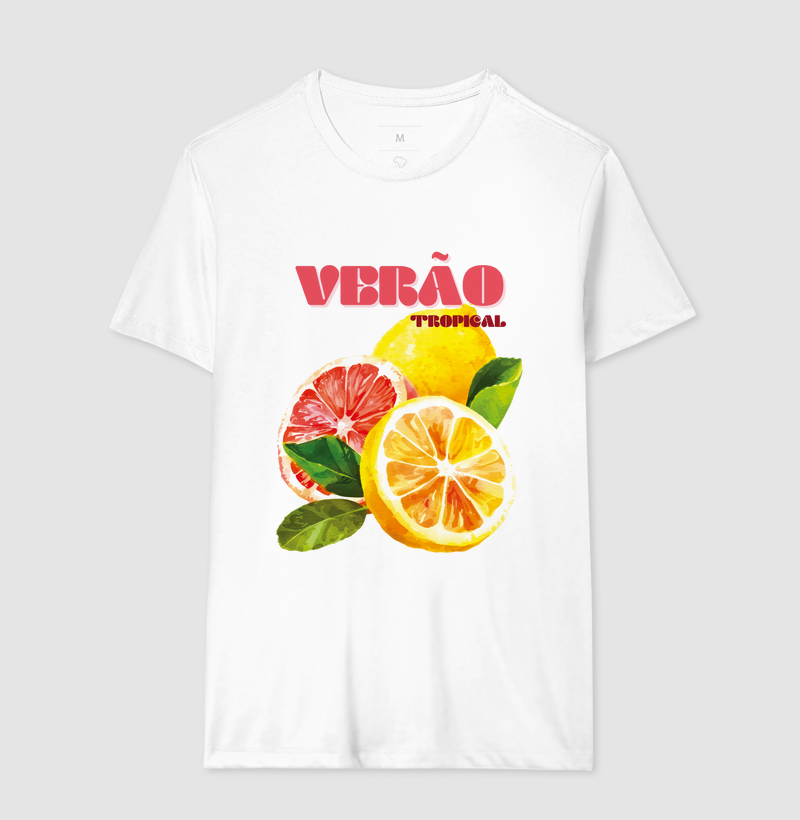 Camiseta - Verão Tropical (Laranja)