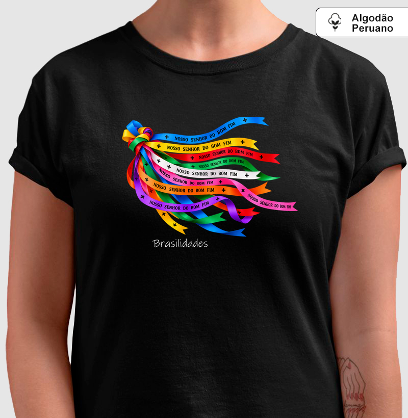Camiseta Algodão Peruano Brasilidades Fitinhas - Camiseta Algodão Peruano