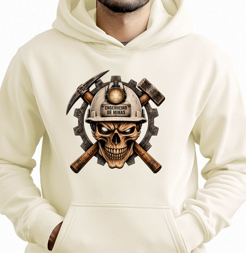 Engenheiro de Minas Skull - Hoodie Moletom