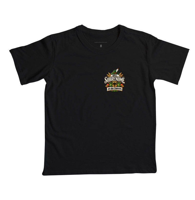 Meu Sobrenome Já Era Convite Mini - Camiseta Infantil