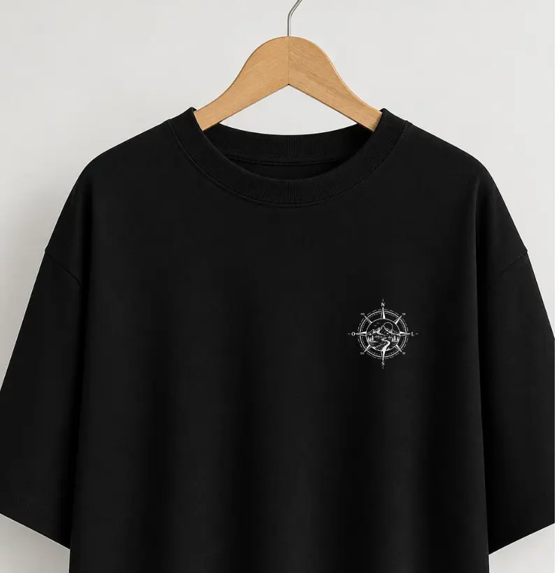 Camiseta Oversized | Unissex | Bússola do Viajante - Camiseta Oversized