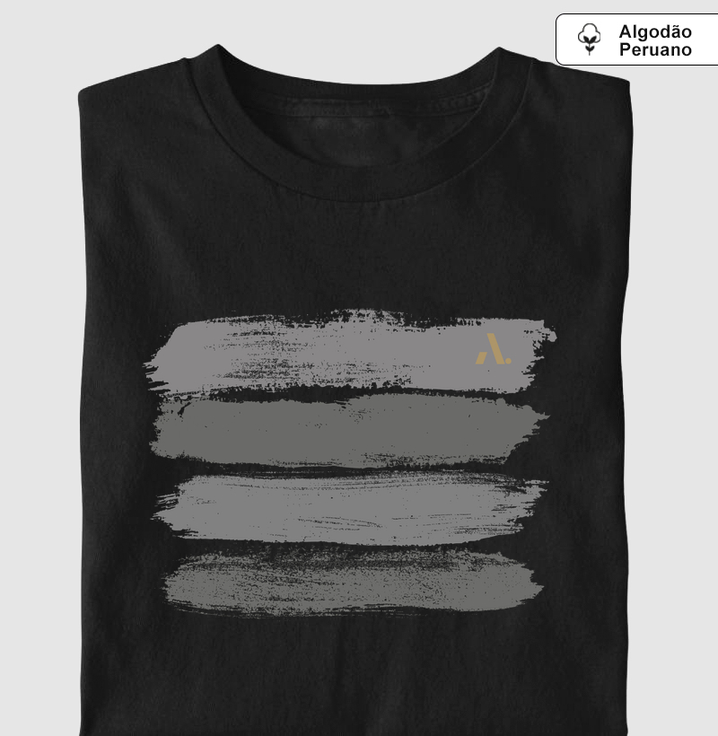Camiseta black-brush-strokes