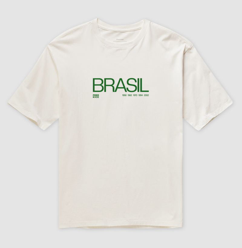 CAMISETA OVERSIZED FREE KICK BRASIL TÍTULOS