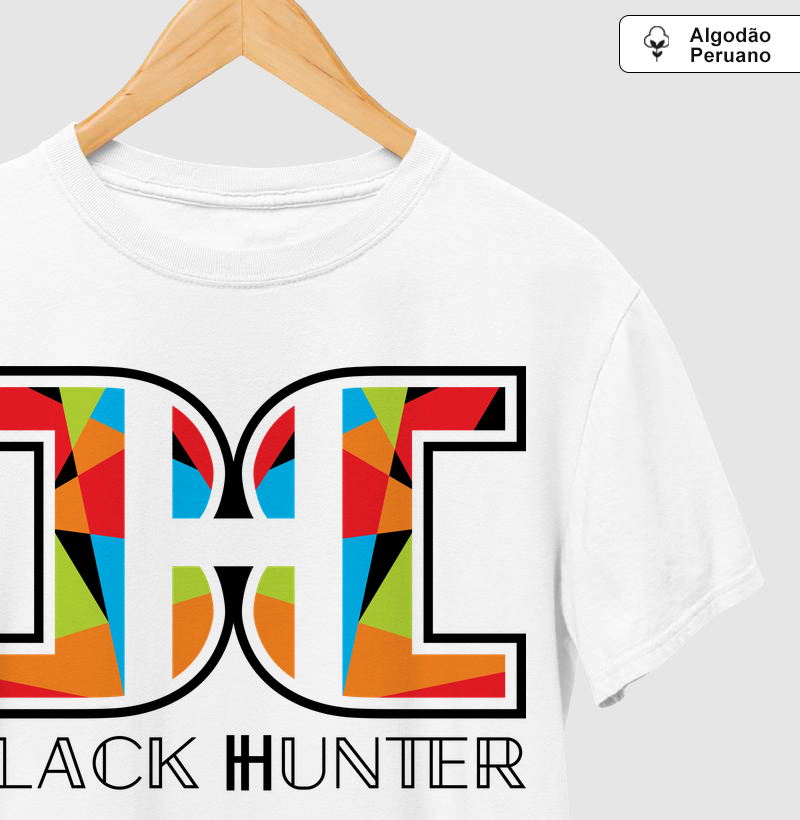 camiseta algodão peruano colors black hunter