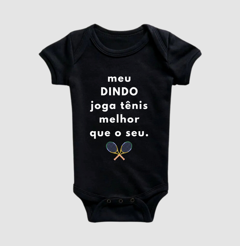 Meu dindo joga tênis melhor que o seu