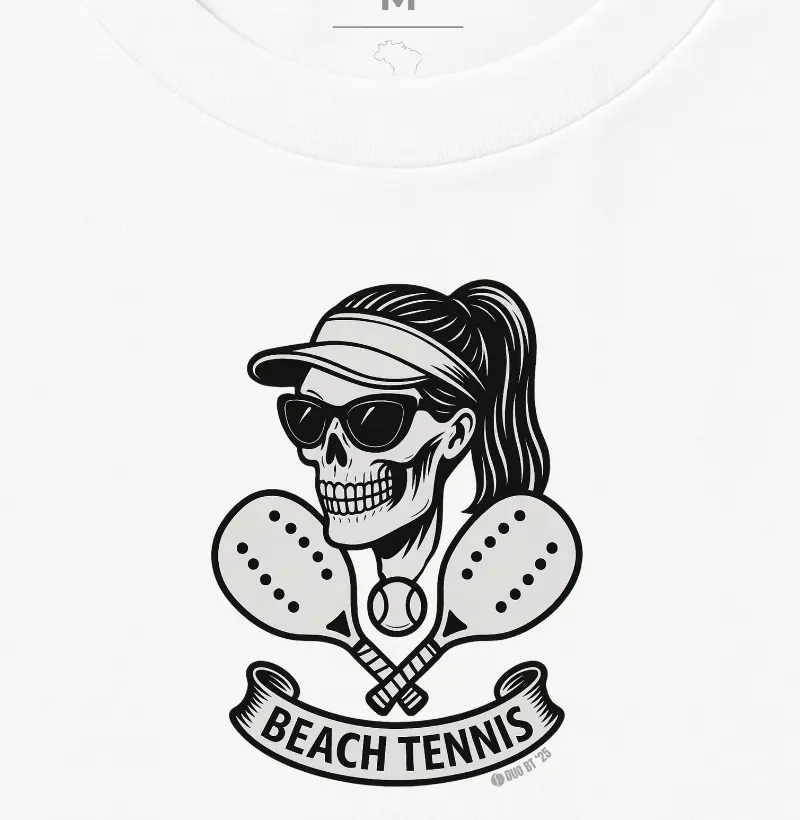 Beach Tennis Woman Skull